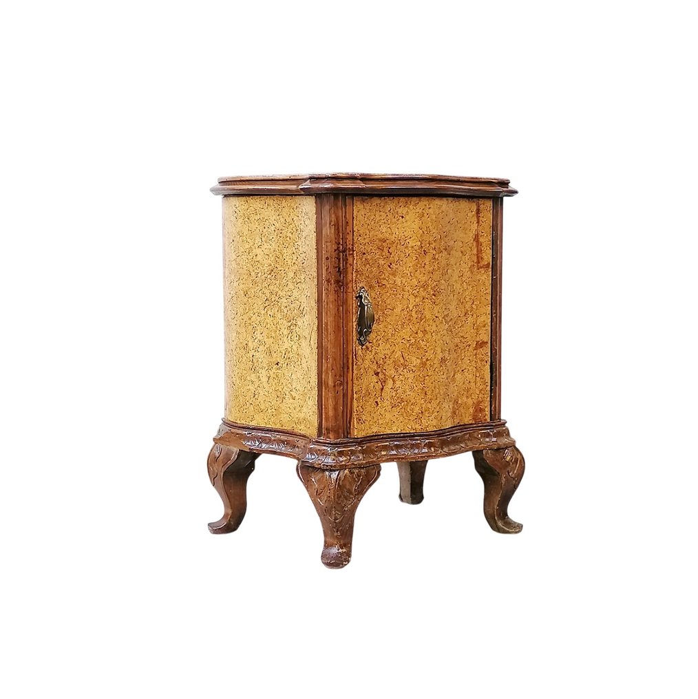 Manifattura Italiana - Κομοδίνο - Φύλλο, ξύλο και ορείχαλκος. - Mobiletto #1.0