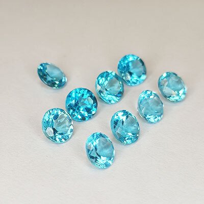 9 pcs  蓝色 磷灰石  - 6.70 ct - 安特卫普宝石检测实验室（ALGT） #3.2