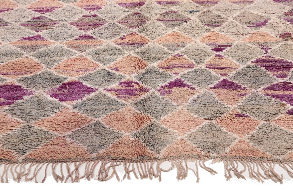 Sjælden vintage ægte berber marokkansk - Beni Ourain moderne design - Tæppe - 383 cm - 183 cm #4.3