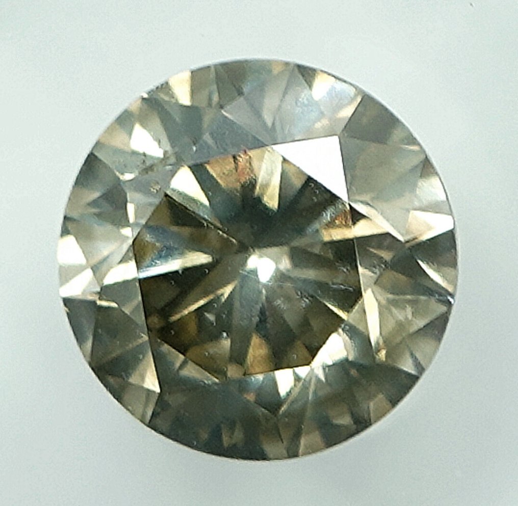 1 pcs 钻石  (天然色彩的)  - 1.25 ct - 圆形 - Light 稍帶黄色的 灰色 - I1 内含一级 - 安特卫普宝石报告（GRA） #2.1