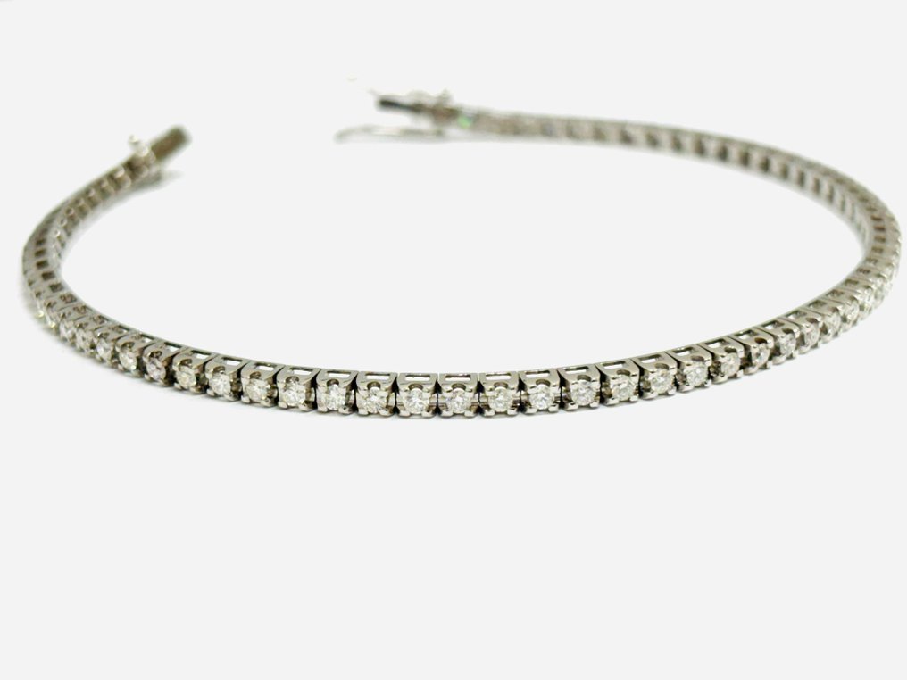 网球手链 - 18K包金 白金 - 3.15ct. tw. 钻石 (天然) - 意大利制造 #3.2