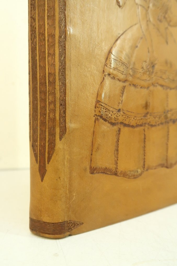 Henry Bordeaux - La Chartreuse du Reposoir [reliure pyrogravée] - 1924 #4.3