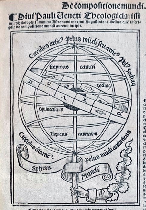 Paulus Venetus - De compositione mundi - 53 woodcuts / Gorgeous astronomical  book - 1525 #4.3