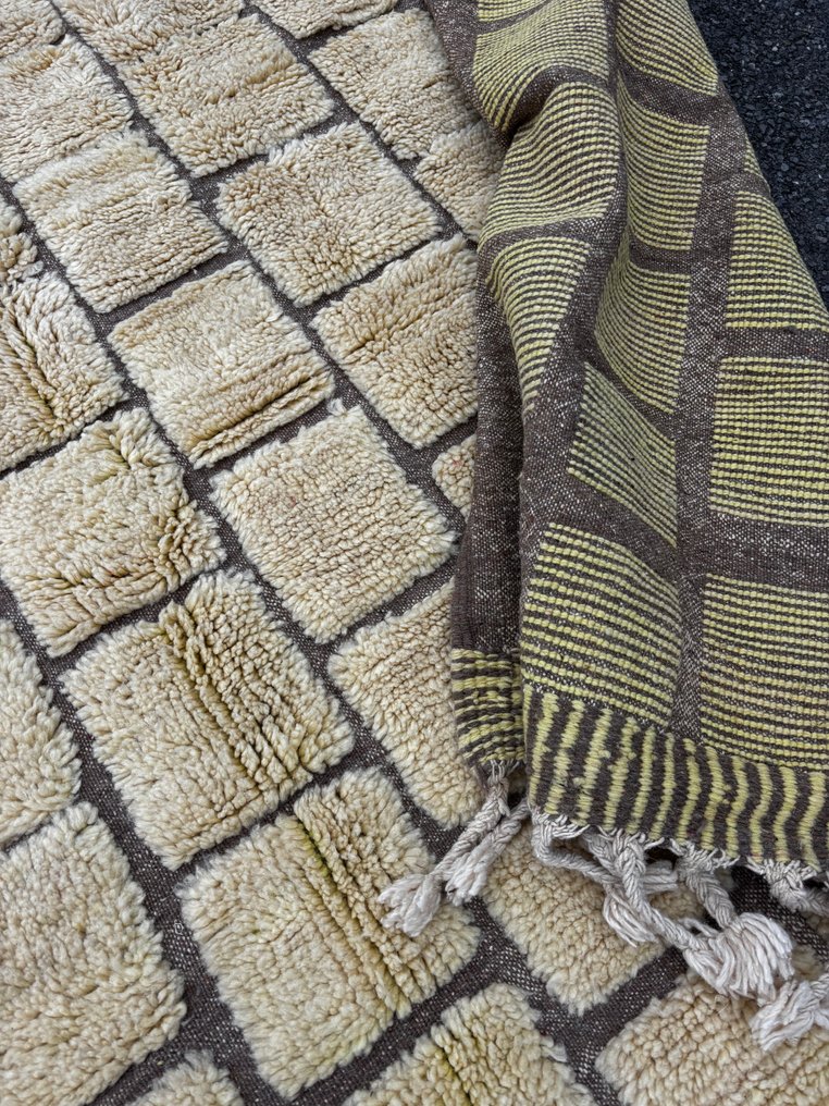 Μοντέρνο Μαροκινό Χαλί Μαρόκρτ από Μαλλί – Χειροποίητο Μπερμπέρ Σχέδιο - Χαλί - 300 cm - 200 cm - Χειροποίητο χαλί #4.3