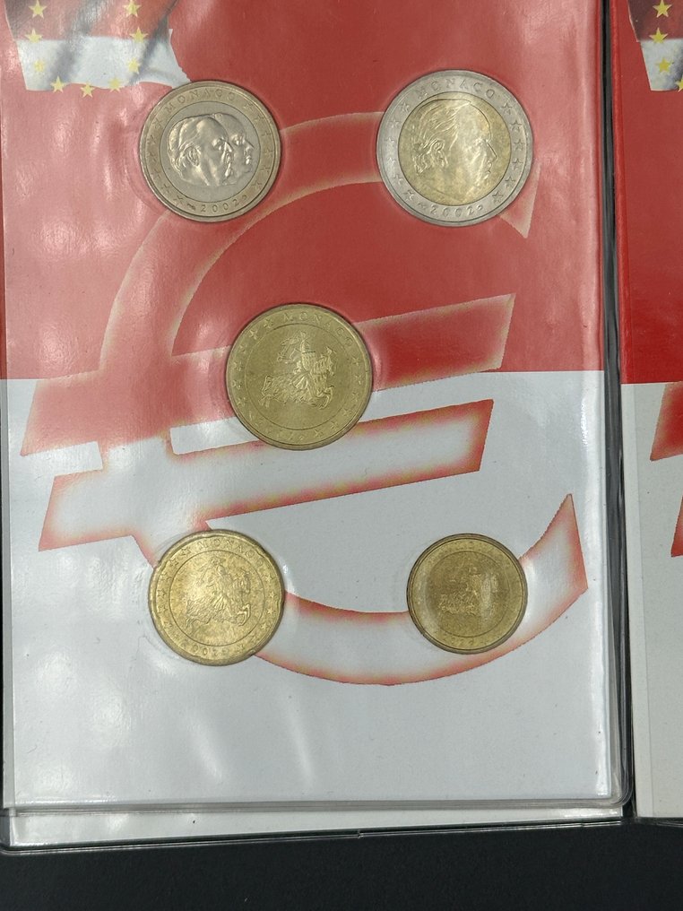 Monaco. Series 10 Cent - 2 Euro 2002/2003 (2 series)  (Ingen mindstepris) #1.0