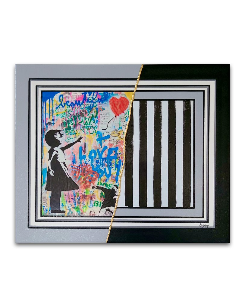 Stéphanie Godann - Banksy Light Grey Fusion #4.3