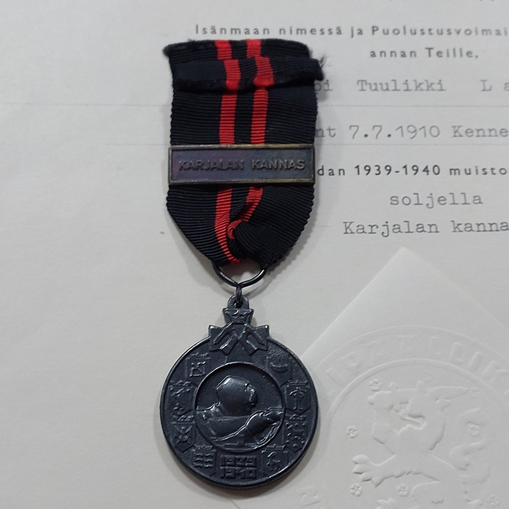 Finland - Reward - "Cuckoo" With Award Document - 1941 #2.1