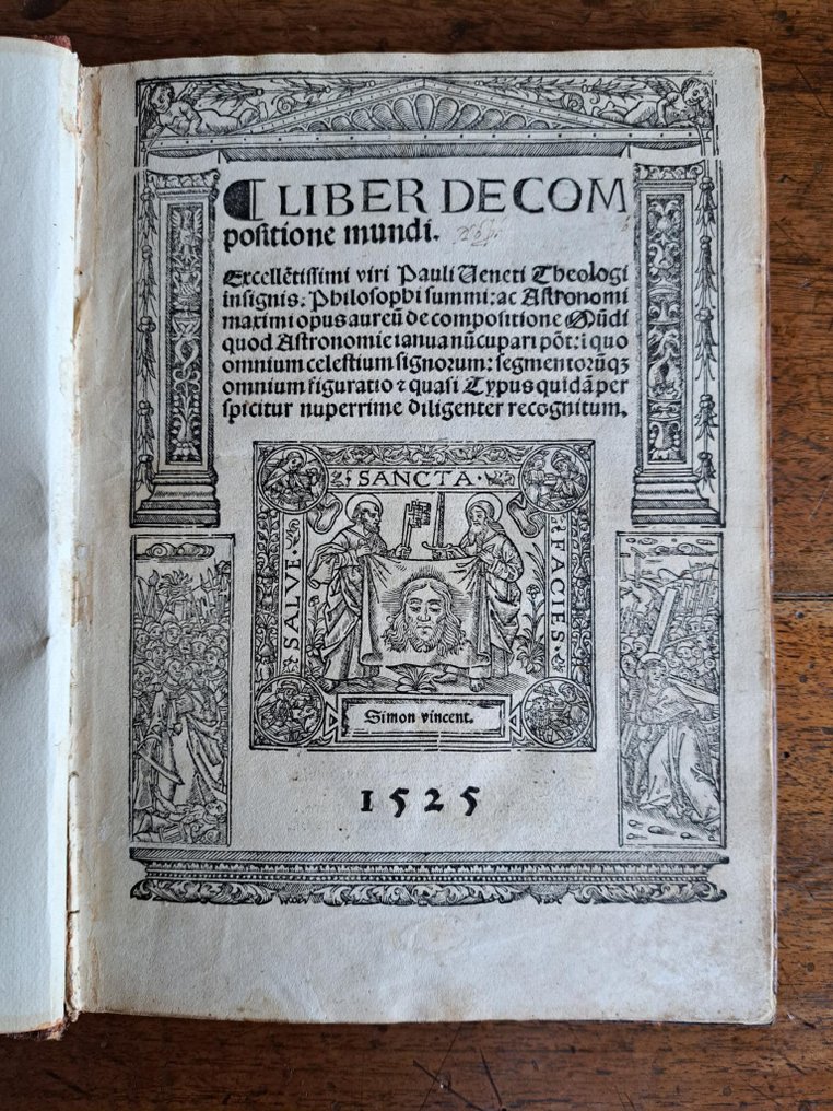 Paulus Venetus - De compositione mundi - 53 woodcuts / Gorgeous astronomical  book - 1525 #1.0