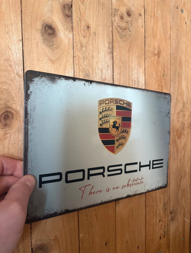 Metalowy znak Porsche – Herb Stuttgart 30x20cm – Sztuka ścienna dla kolekcjonerów - Porsche #2.1