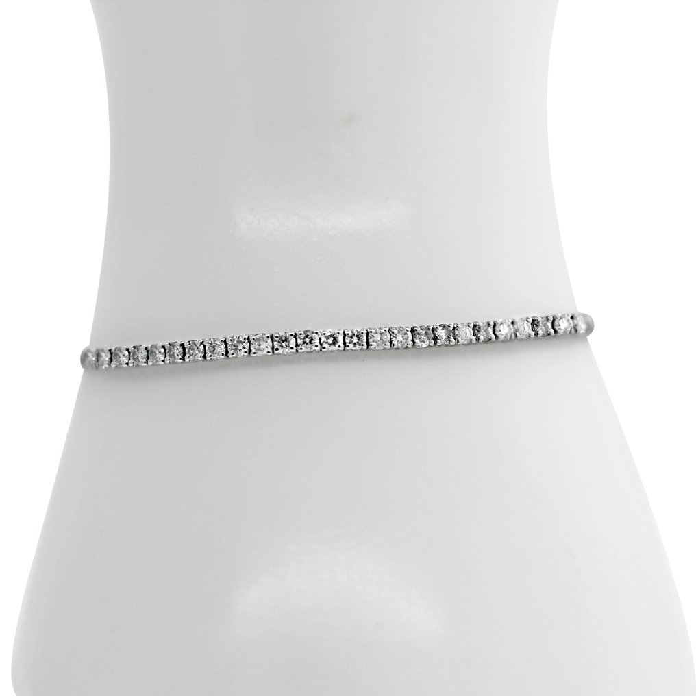 沒有保留價 - 手鈪 - 14 克拉 白金 - 2.48ct. tw. 鉆石 (天然) #3.2