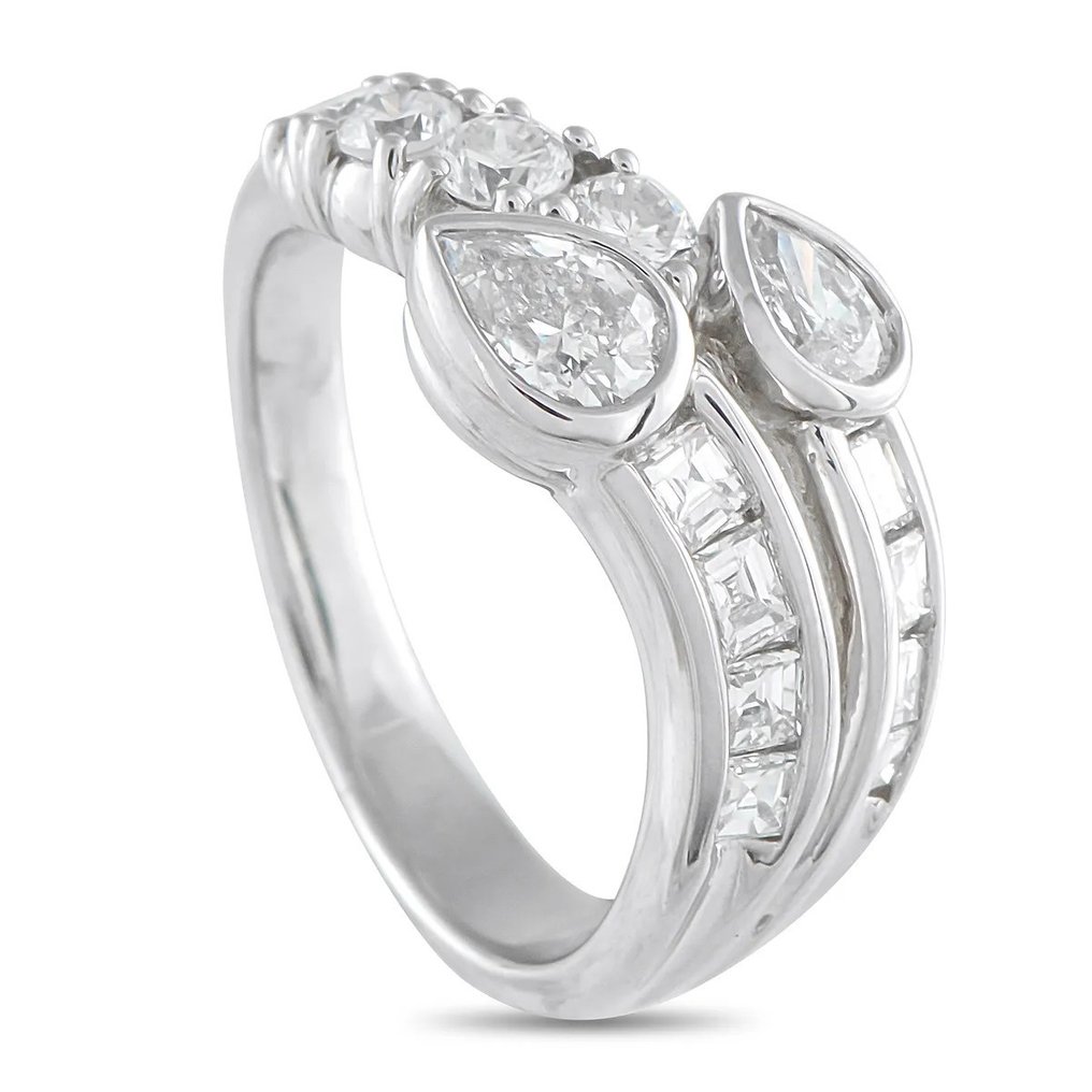 Ring Platin 1,50 ct diamantsring, Platin -  1.50ct. tw. #1.0