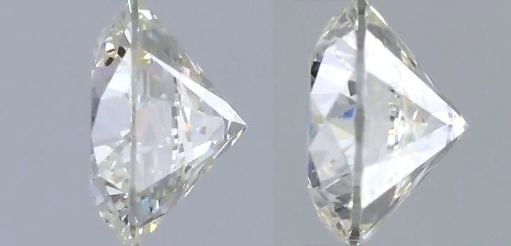 No reserve price - 2 pcs Diamond (Natural) - 0.61 ct - Round - I - VVS2 - International Gemological Institute (IGI) - *Matching Pair* *EX VG* #1.0