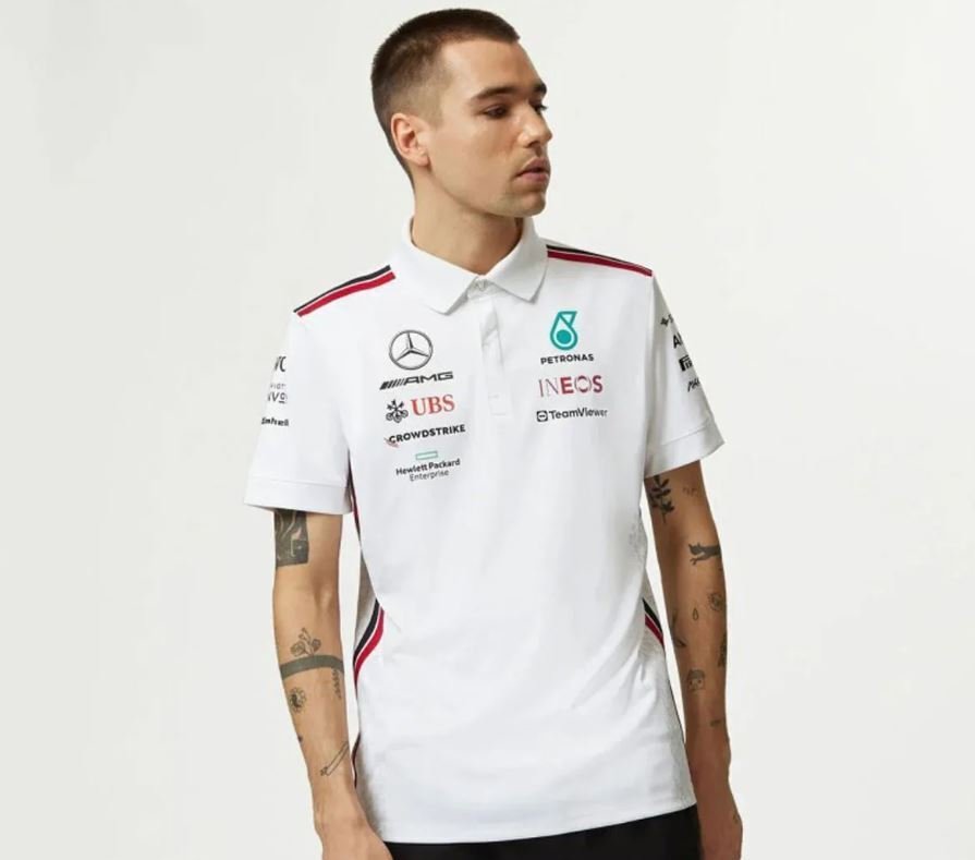 Mercedes Official AMG Petronas F1 Team White Driver Polo M - Μπλούζα πόλο - New with tags #3.2