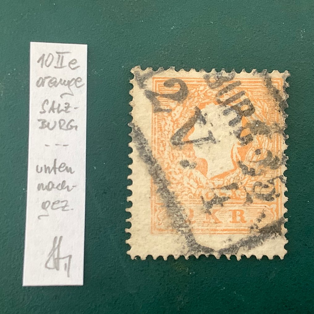 Αυστρία 1858 - 2 Kreuzer τύπου II σε απόχρωση πορτοκαλί με άποψη Strakosch. - ANK 10 II e #1.0