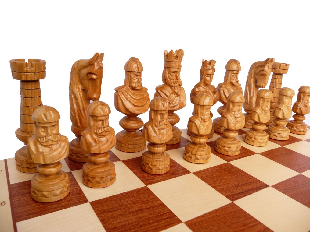 Chess set - Beautiful Wooden Handcrafted Unique Roman Empire - Wood #3.2