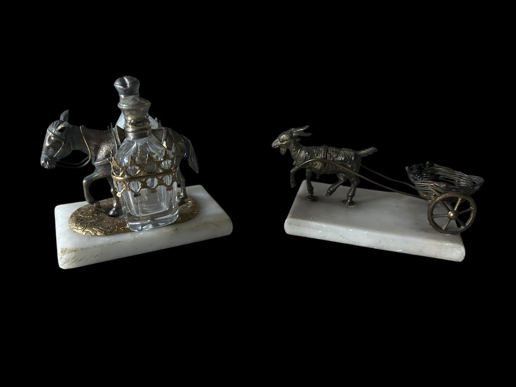 展示柜 (2) - 大理石, 银, 金属, 黄铜色 - 19世纪橱窗物品 #1.0