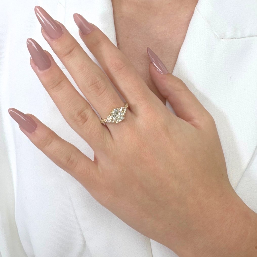 Gyűrű - 18 kt. Sárga arany -  1.76ct. tw. Gyémánt (Természetes) - Gyémánt #3.2