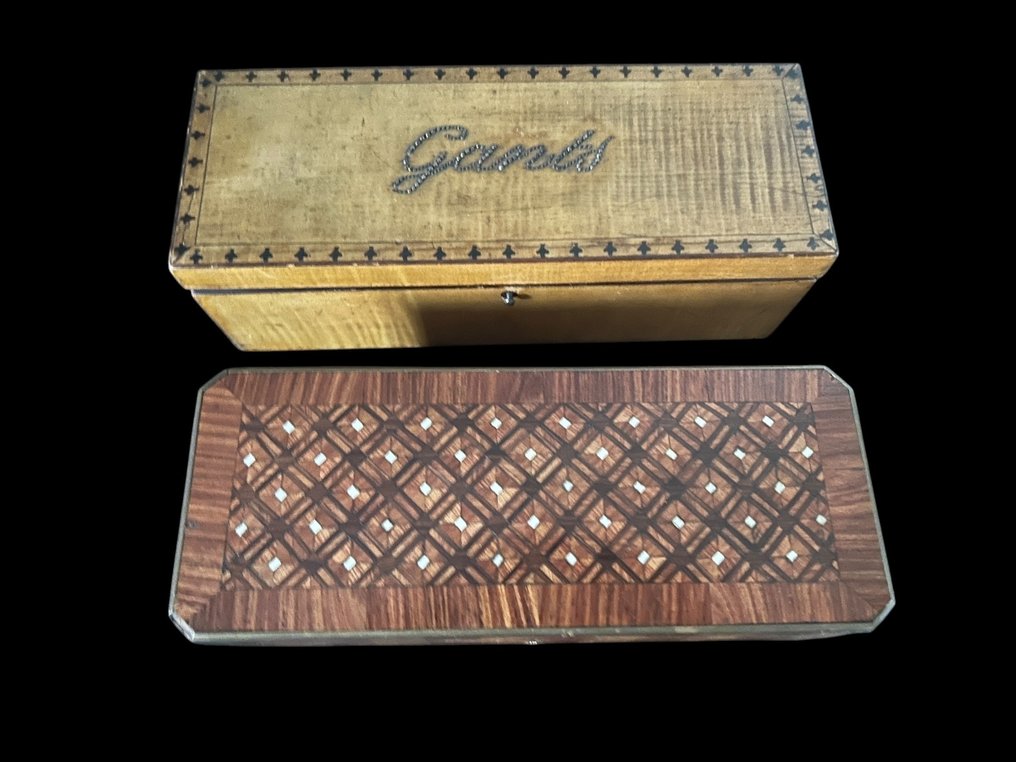 Boks (2) - Træ - Boîtes à gants XIXe #1.0