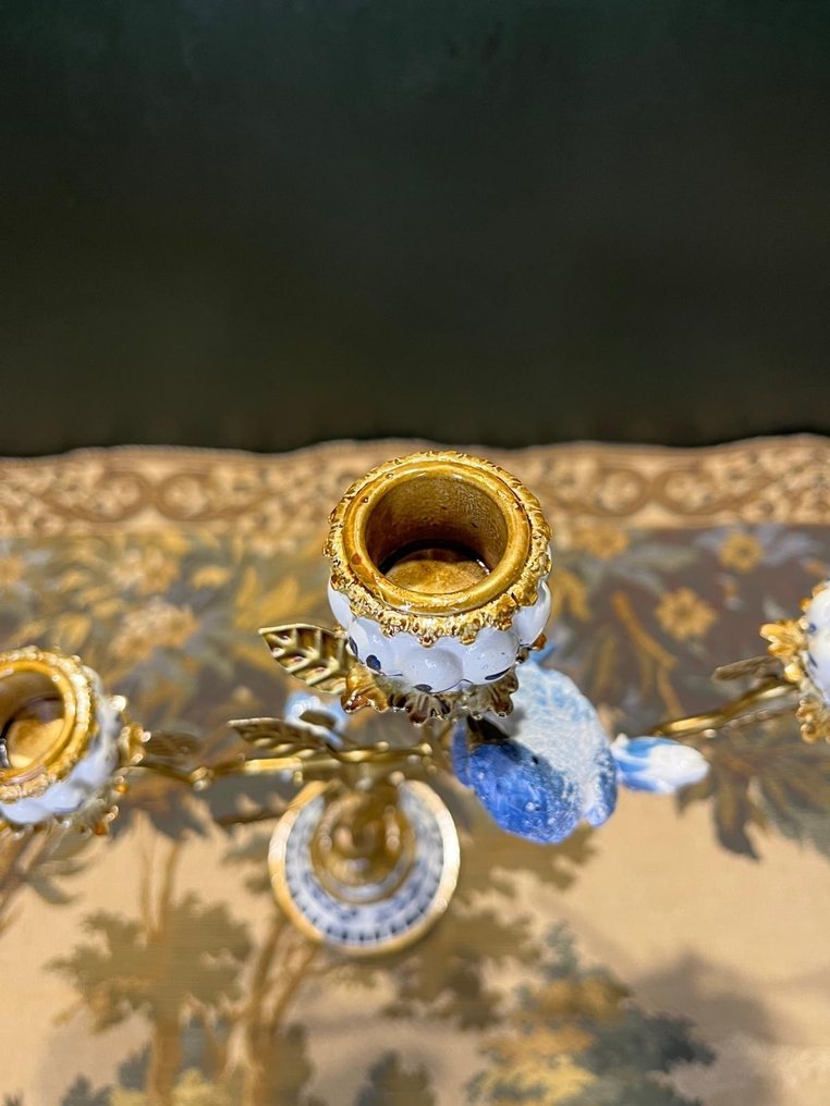 Κηροπήγιο (2) - polyresin, Μέταλλο - κανδήλαρι με παπαγάλους #3.2