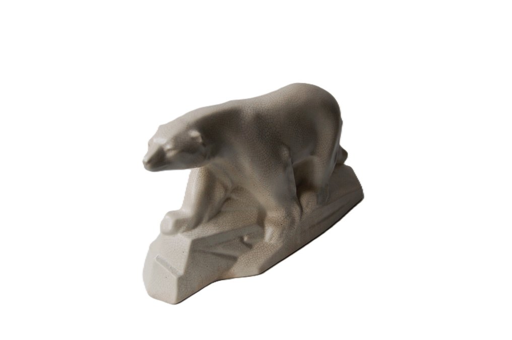 DAX - 雕塑, Art Deco ijsbeer - 23 cm - 陶瓷 - 1930 #1.0