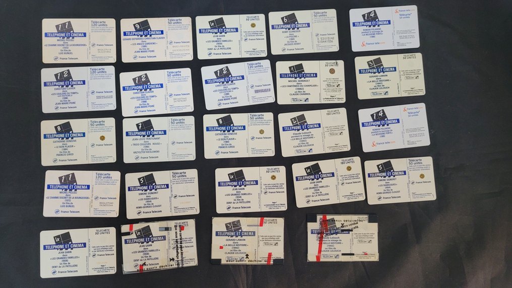 电话卡收藏系列 - 24张法国电信电话卡套装，系列“电话与电影，阿里安电影” #2.1