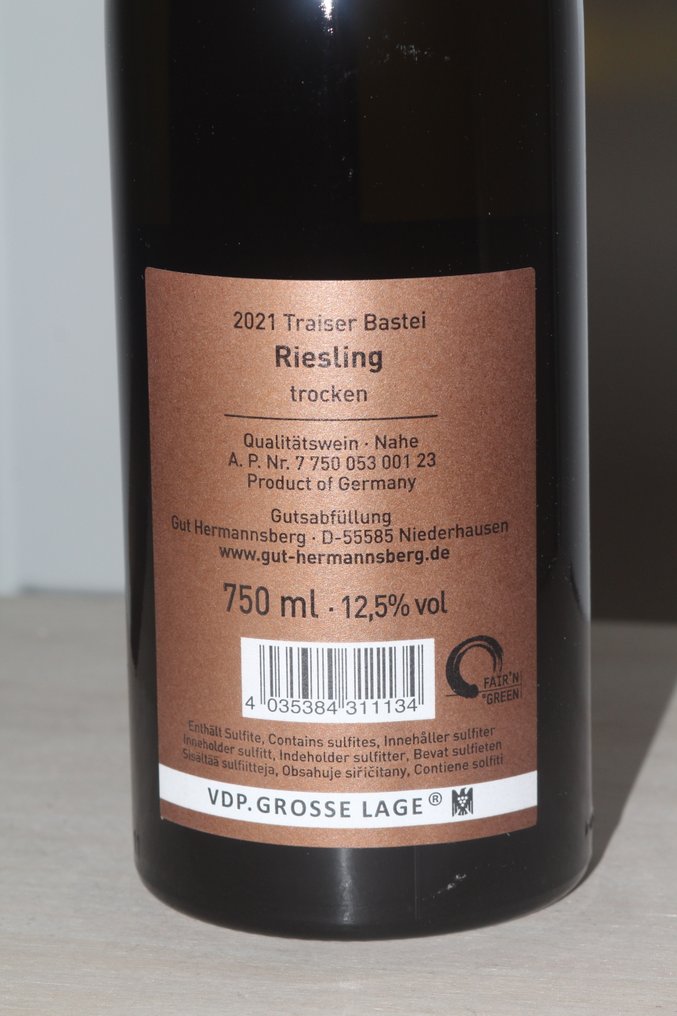 2021 Gut Hermannsberg, Traiser Bastei Riesling - Nahe Grosses Gewächs - 1 Bottles (0.75L) #3.2