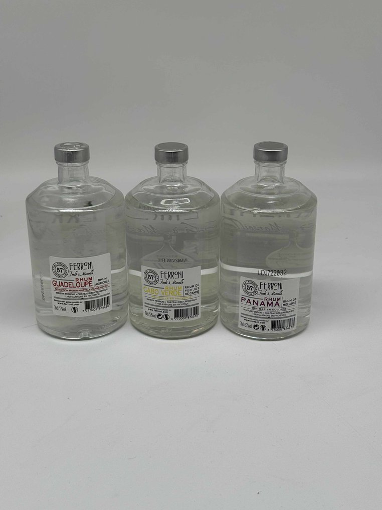 Ferroni - Dame Jeanne no. 8 Guadeloupe, no. 11 Cabo Verde + no. 7 Panama - 70 cl - 3 sticle #1.0