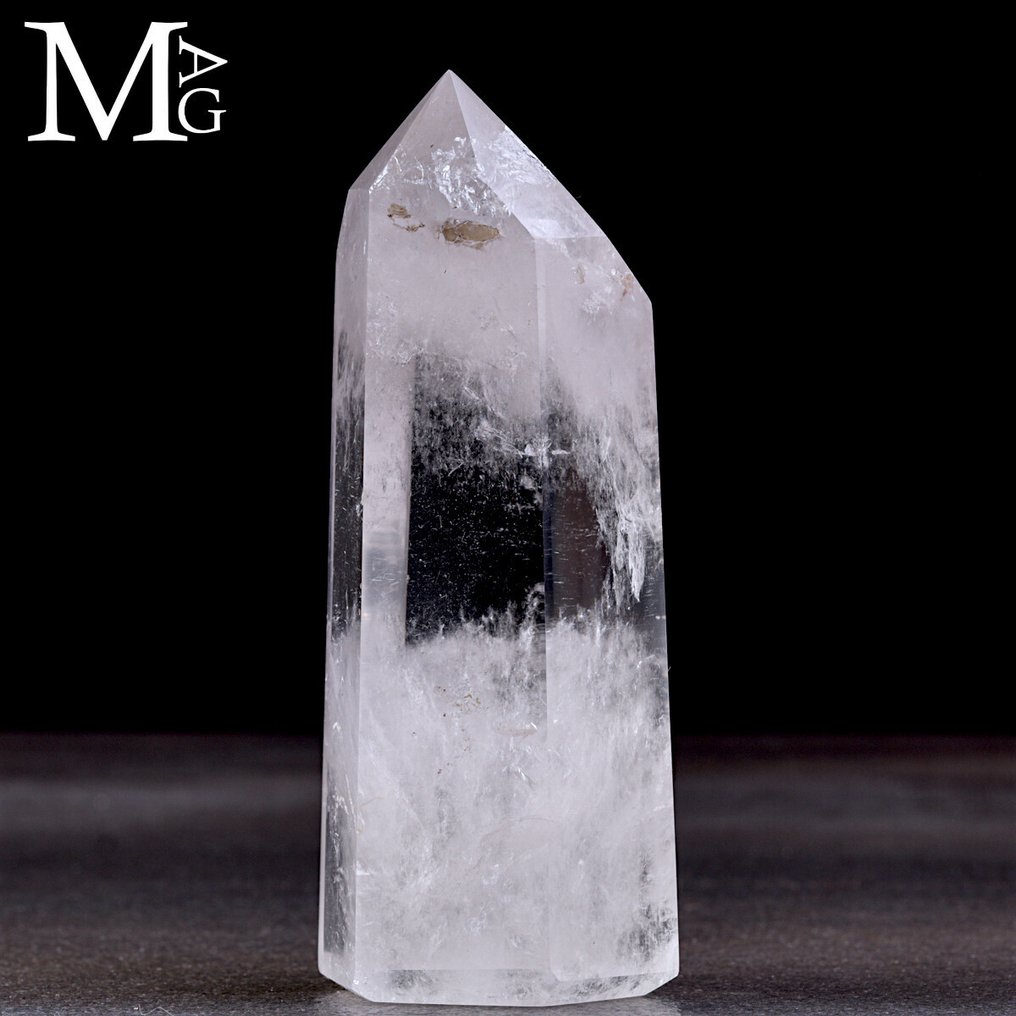 Quartzo Extra Claro com Phantom - Ponto de Quartzo Exclusivo - Obelisco. - Altura: 115 mm - Largura: 47 mm- 306 g #2.1