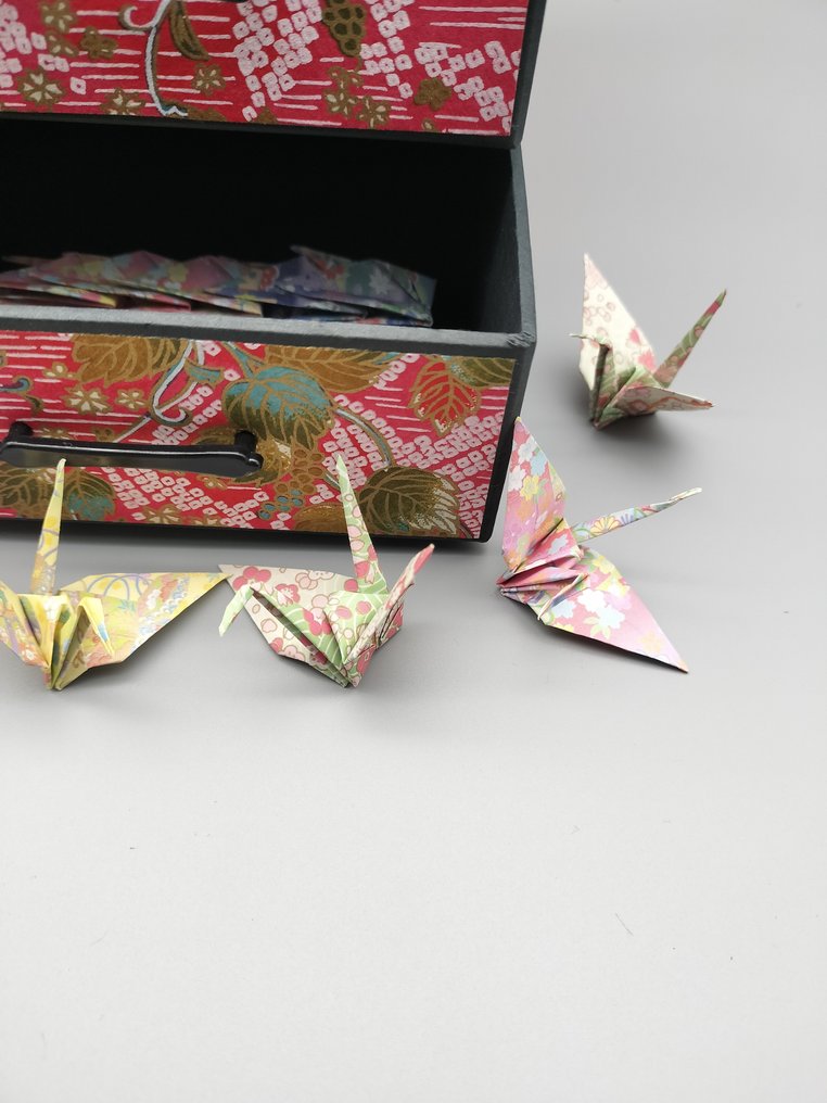 抽屉柜 - 木, 纸 - 迷你折纸箱 #2.1