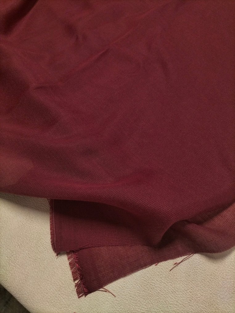 Stupendo tendone amaranto in misto lino - Gardinstoff - 470 cm - 320 cm - laget i Italia #1.0