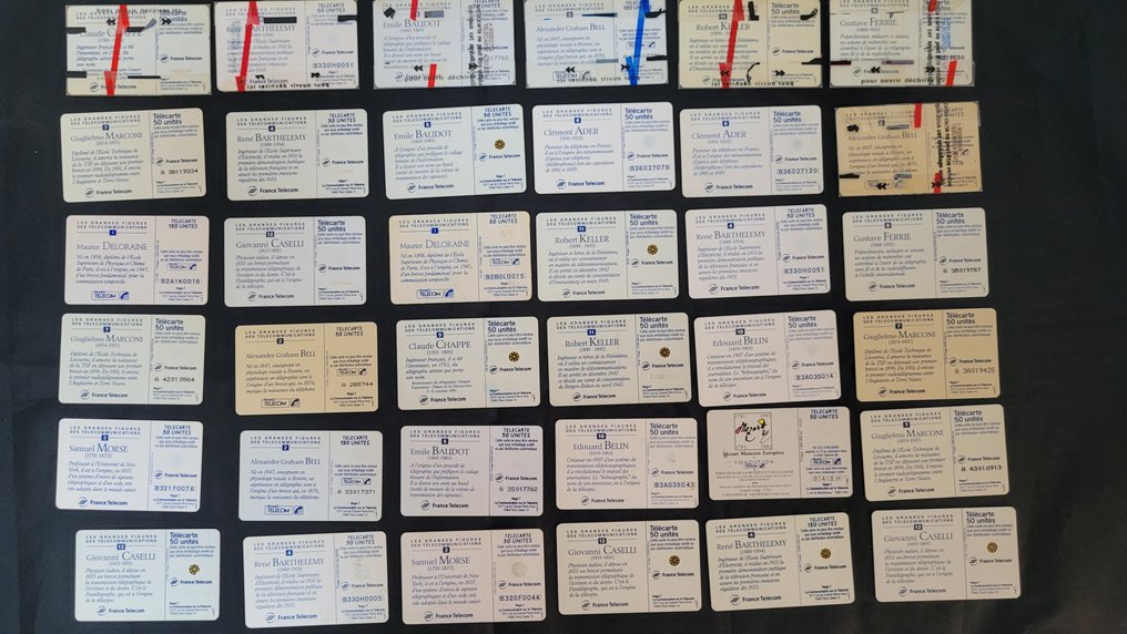 Phone card collection - Set of 36 France Télécom 'Inventors' calling cards #2.1