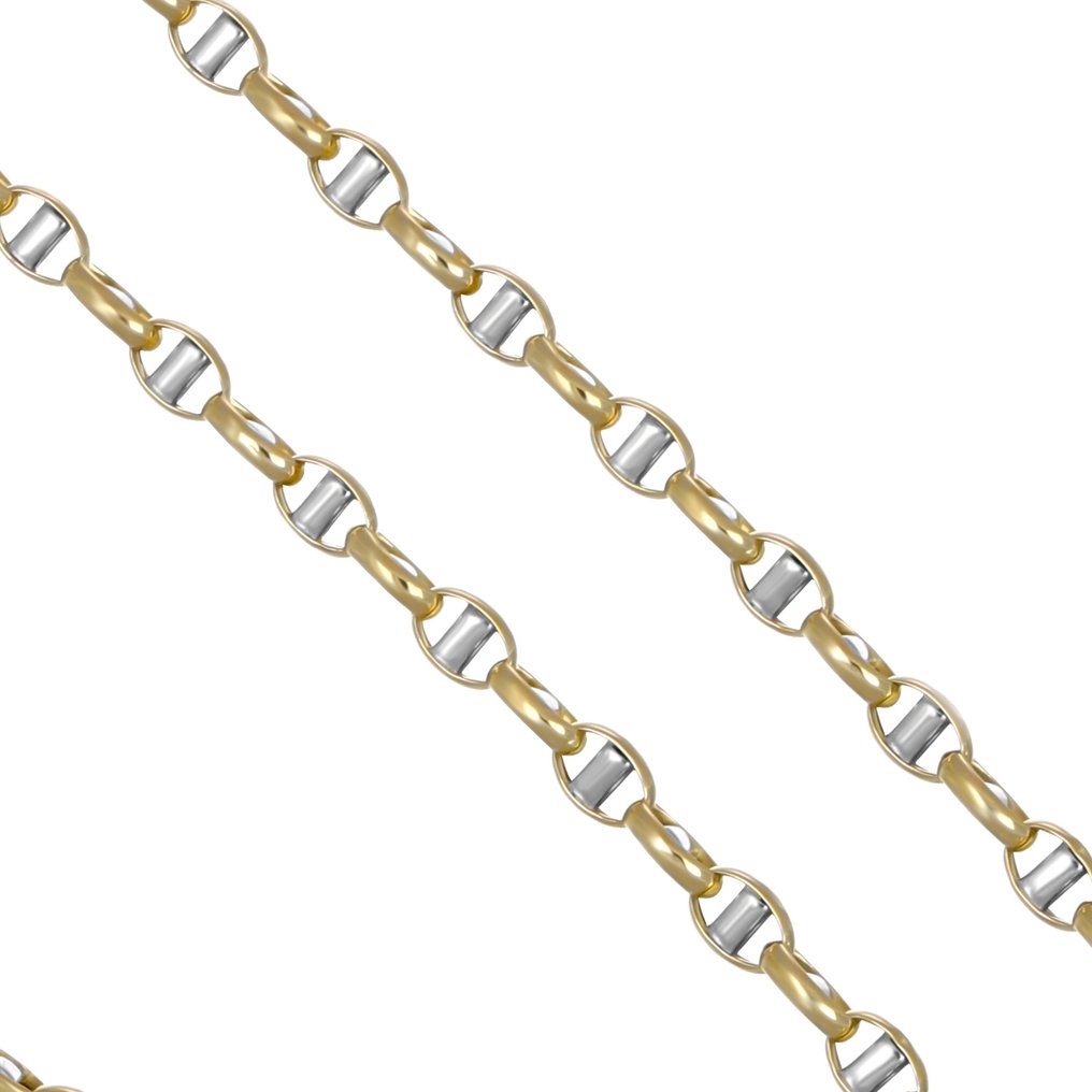 頸鏈 - 18 克拉 黃金, 白金 #1.0