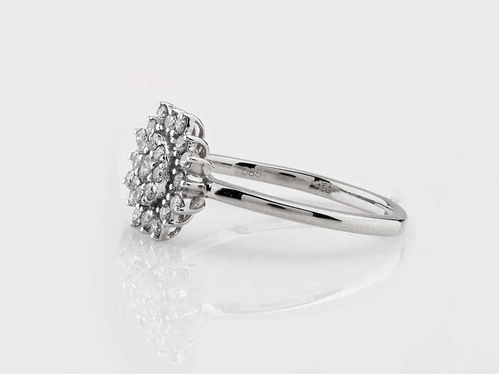 Δαχτυλίδι - 14 καράτια Λευκός χρυσός - 0.36ct. tw. Διαμάντι (Φυσικό) #4.3