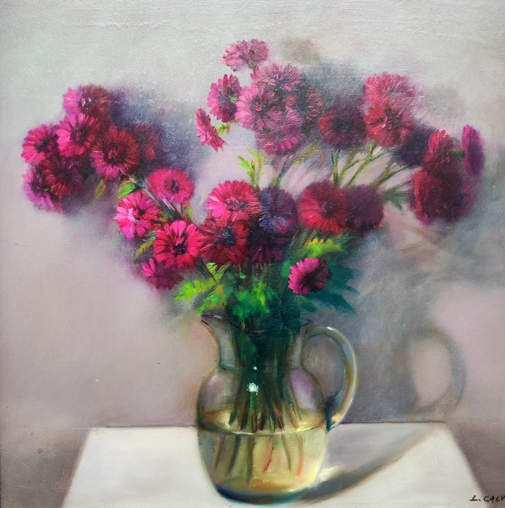 Luis Calvo Díez (1935–2021) - Ramo en jarrón transparente #1.0