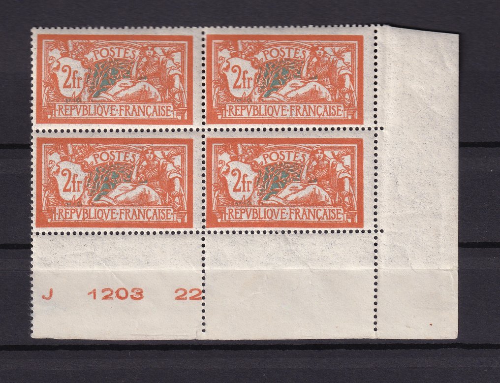 法國 1907 - 价格为640欧元，稀有的叶形硬币，极佳。 - Yvert n°145 #1.0