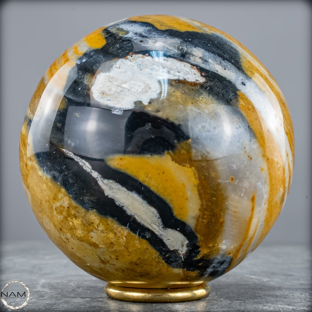 新发现！稀有天然菱铁矿-玉髓 Sphere- 1731.22 g #2.1