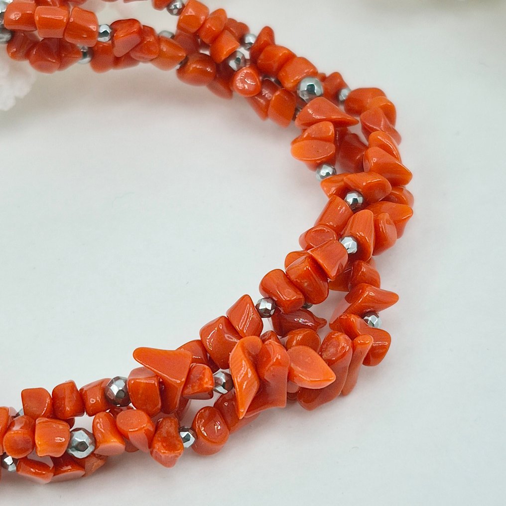 Corallo di sangue - Argento - Bracciale - CORALLO MEDITERRANEO #4.3