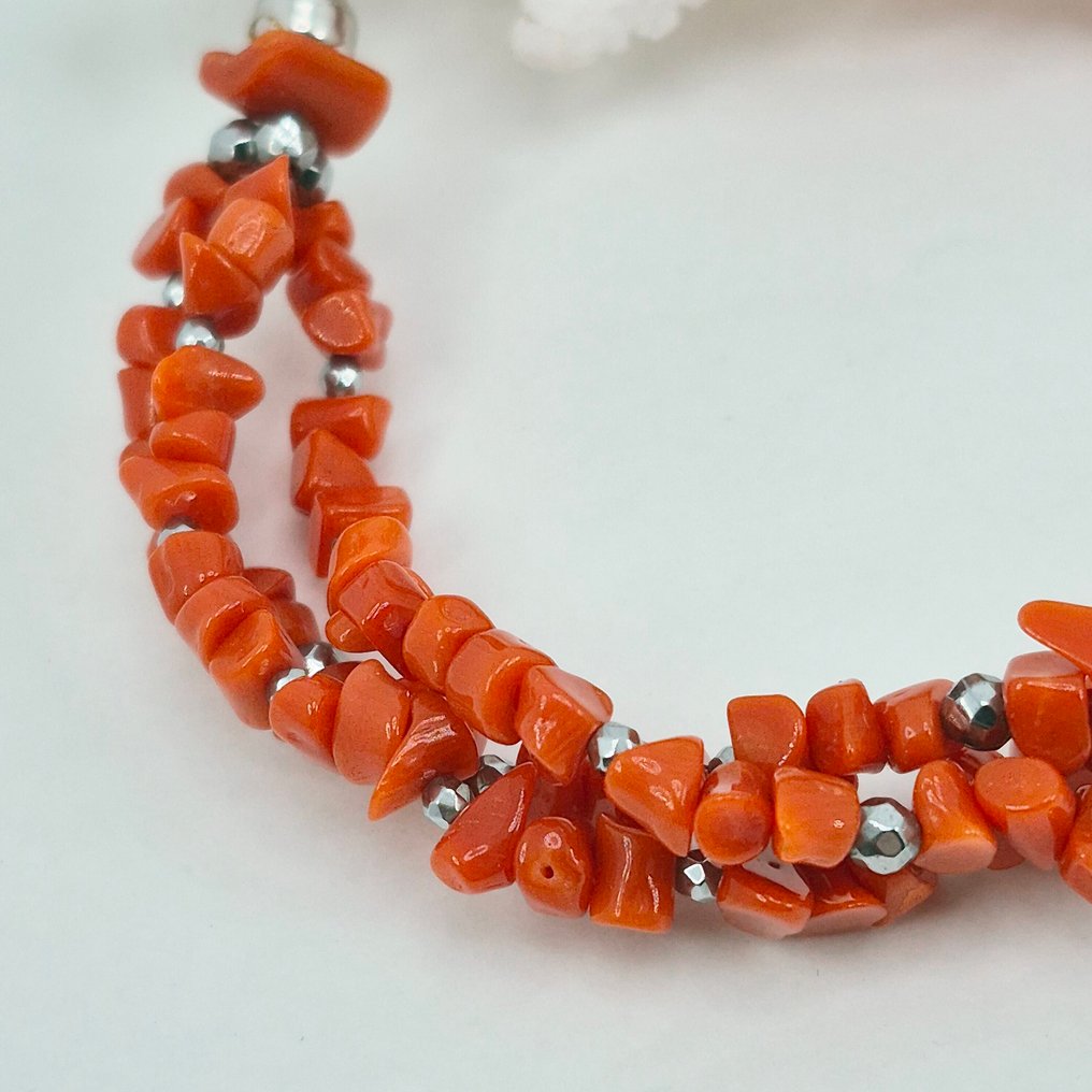 Corallo di sangue - Argento - Bracciale - CORALLO MEDITERRANEO #2.1