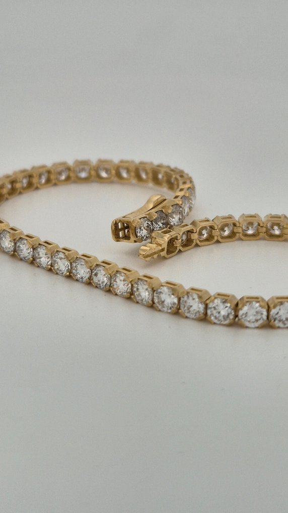 Karkötő - 14 kt. Sárga arany - 7.00ct. tw. Gyémánt (Laboratóriumban előállított) #3.2