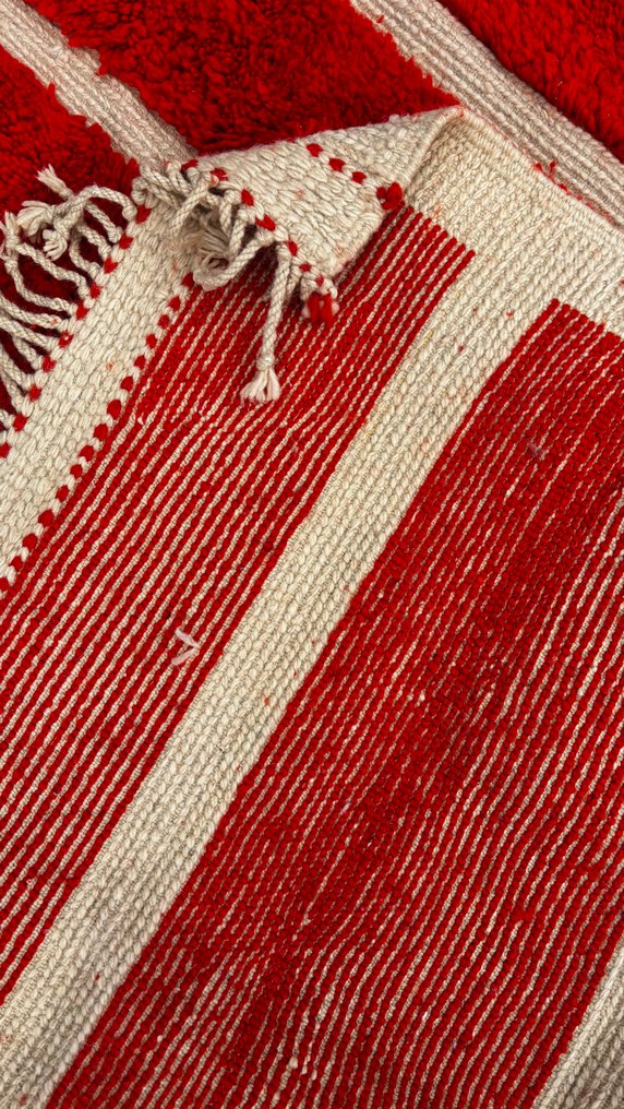 Rødt marokkansk uldtæppe – Håndlavet geometrisk tæppe – Moderne Berber-tæppe - Tæppe - 300 cm - 190 cm - Håndvævet løber #4.3