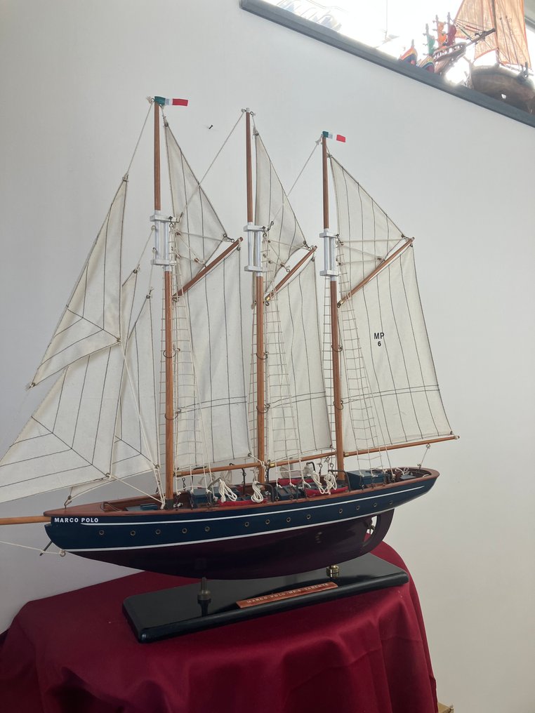 Ναυτικά αντικείμενα - zeilschip Marco Polo Tarente - Ξύλο, Βαμβάκι #1.0
