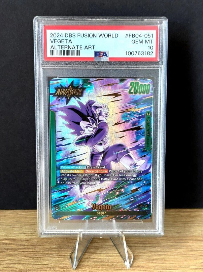Dragon Ball Fusion World Graded card - FB04 - Vegita - Leader Alternate Art Graded card - PSA 10 #1.0