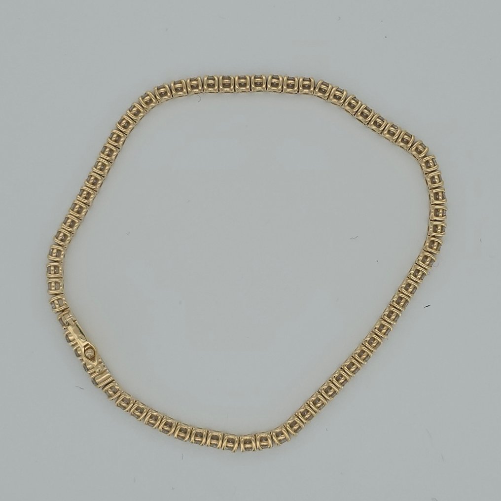 Rannekoru - 14 kt. Keltakulta - 7.70ct. tw. Timantti (Laboratoriossa kasvatettu) #4.3