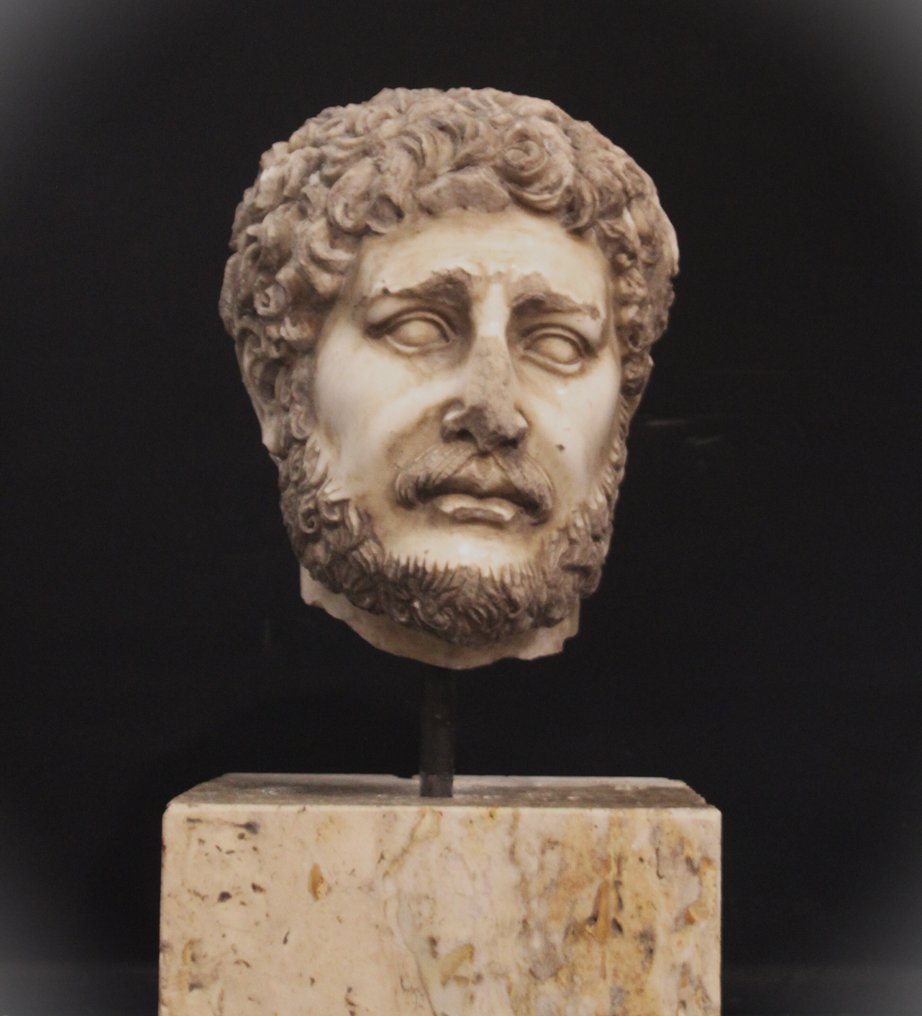 雕刻, Testa di Giove in marmo Statuario - 50 cm - 大理石 #1.0