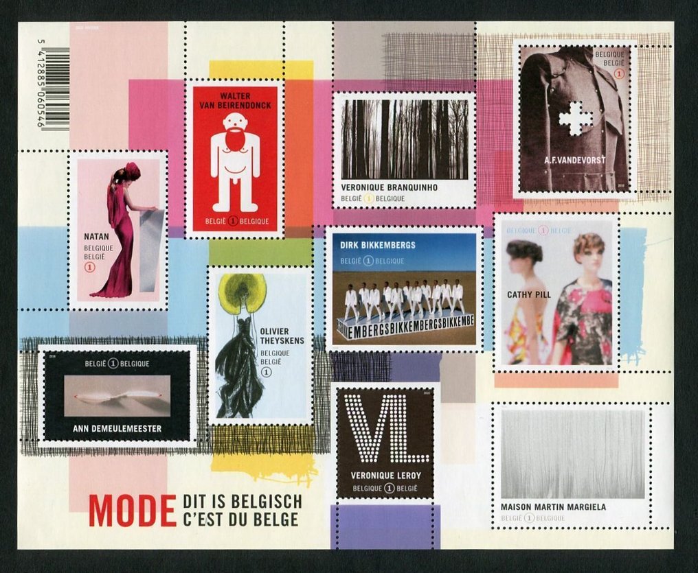 Belgium 2010 - Collection of stamps and blocks similar to those on Davo album pages. #4.3