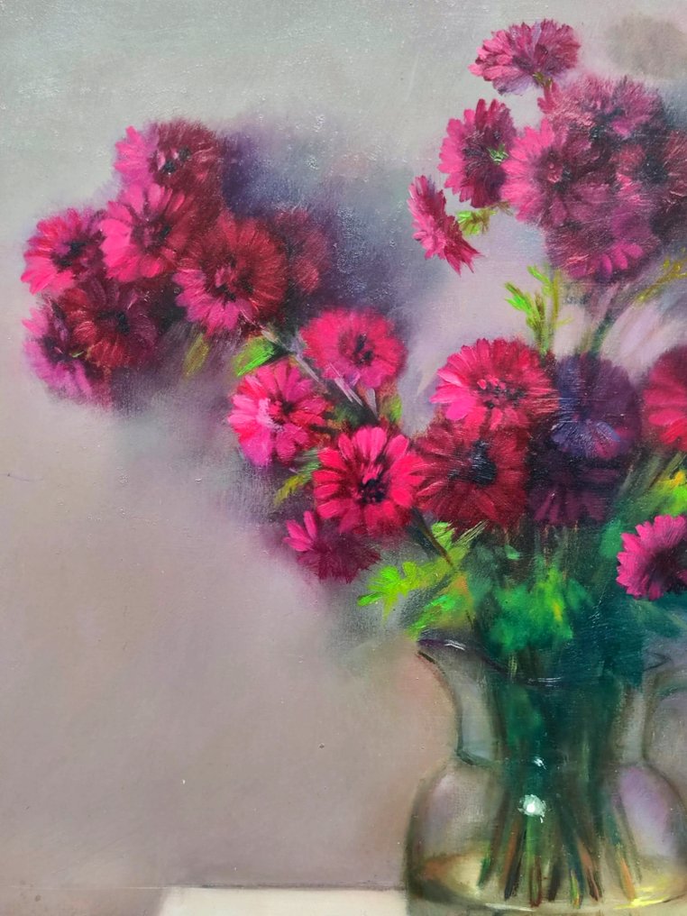 Luis Calvo Díez (1935–2021) - Ramo en jarrón transparente #4.3