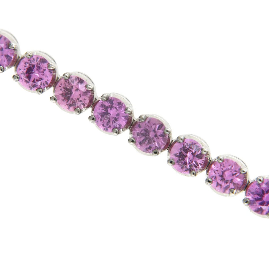 Pulsera - 18 quilates Oro blanco - 9.80ct. tw. Zafiro #2.1