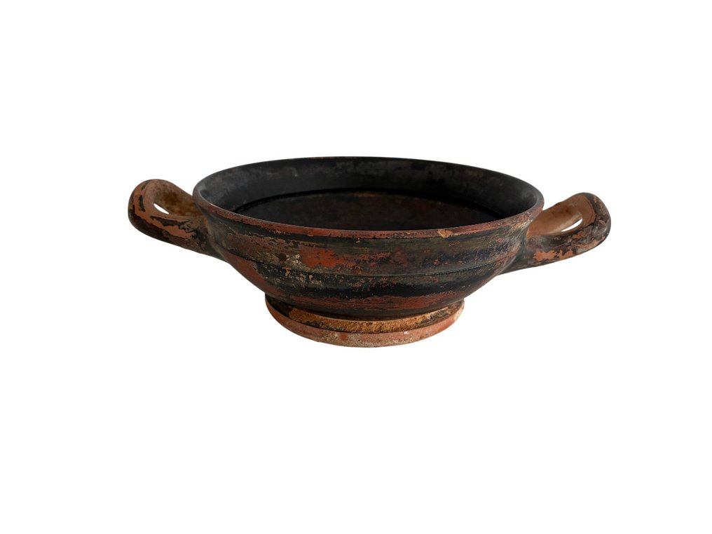 Ancient Greek Terracotta stemless cup with offset rim - 5.8 cm #2.1