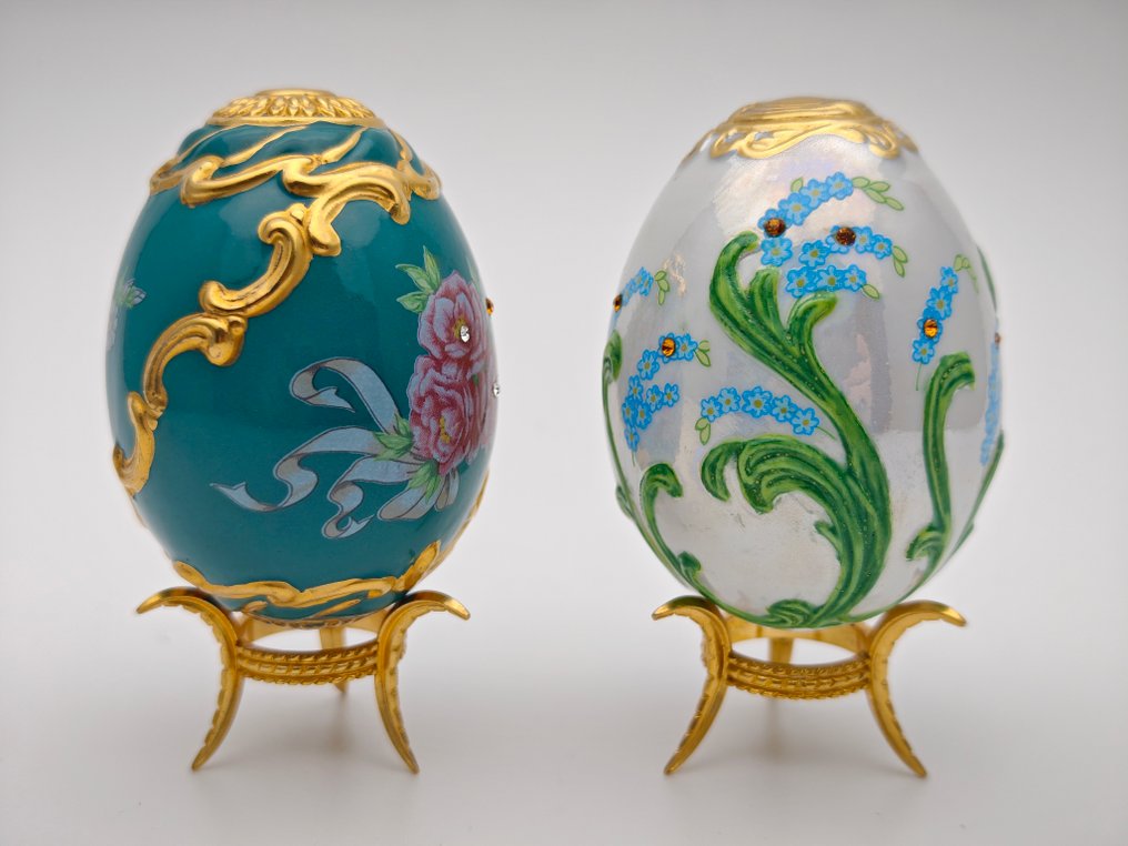 法贝热鸡蛋 - 法贝热蛋糕的两只蛋 - 瓷 #2.1