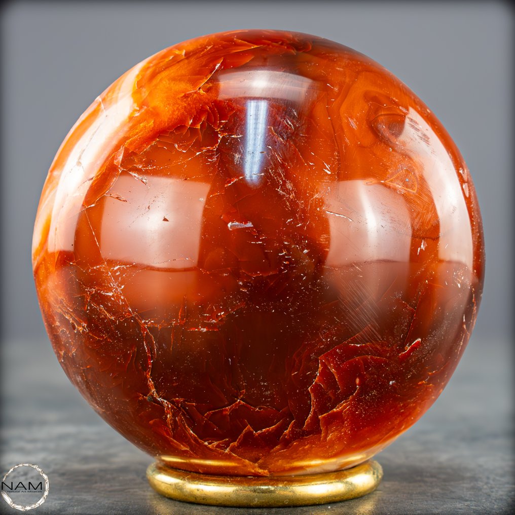 Bucată uimitoare de carneol Un foc de artificii din energie și culoare.- 703.65 g #1.0